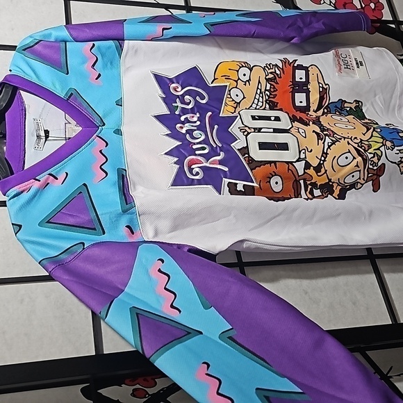 Rugrats Reptar Hockey Jersey Size Large NWT - Picture 7 of 9